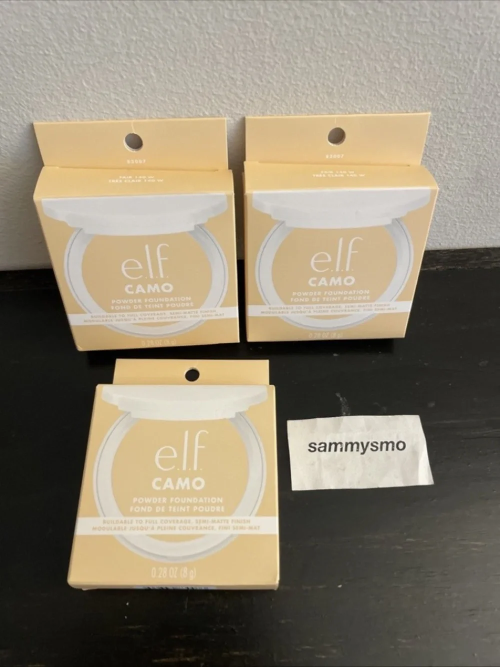 elf e.l.f. Camo Powder Foundation, Fair 140 W, x3